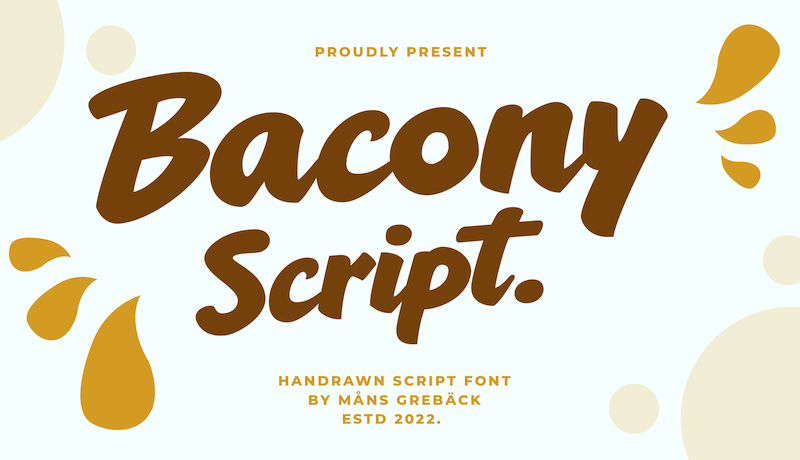 Bacony Script Font