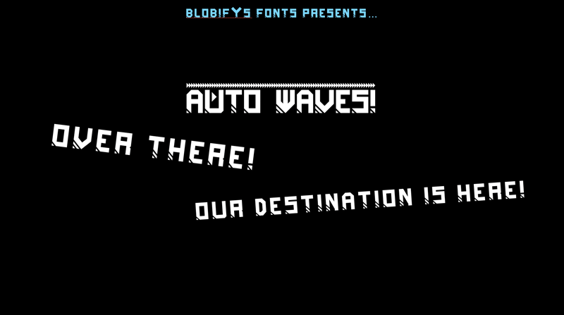 Auto Waves! Font