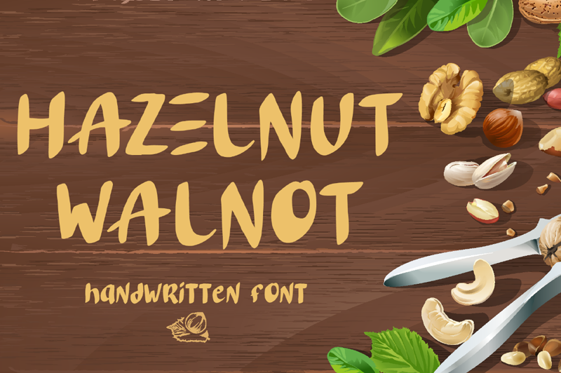 Hazelnut Walnot Font