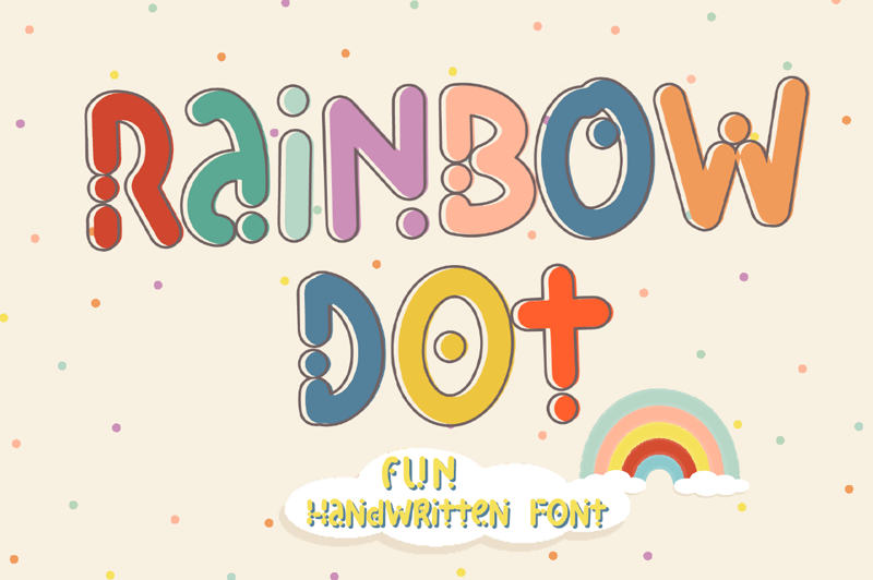 Rainbow Dot Font