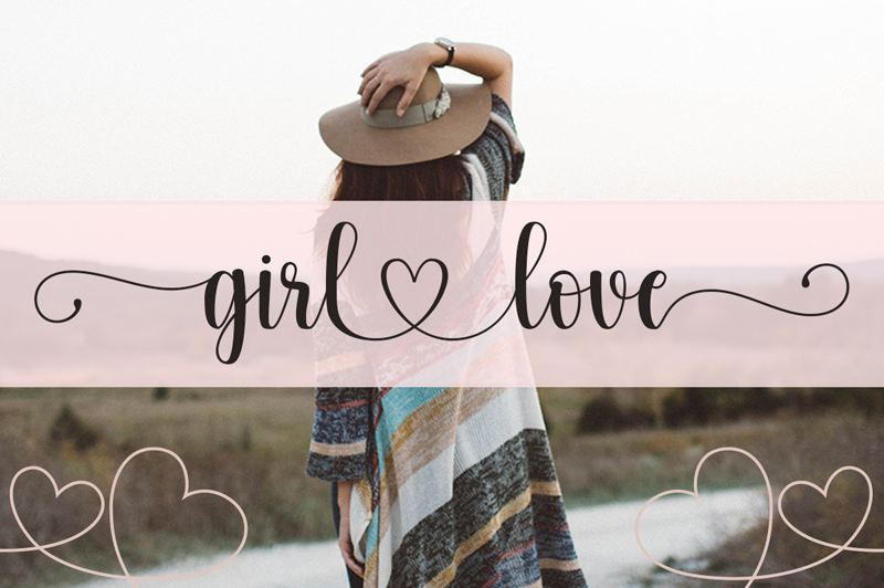 Girl Love Script Font