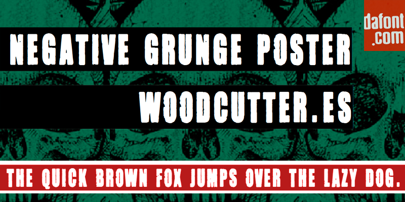 Negative Grunge Poster Font