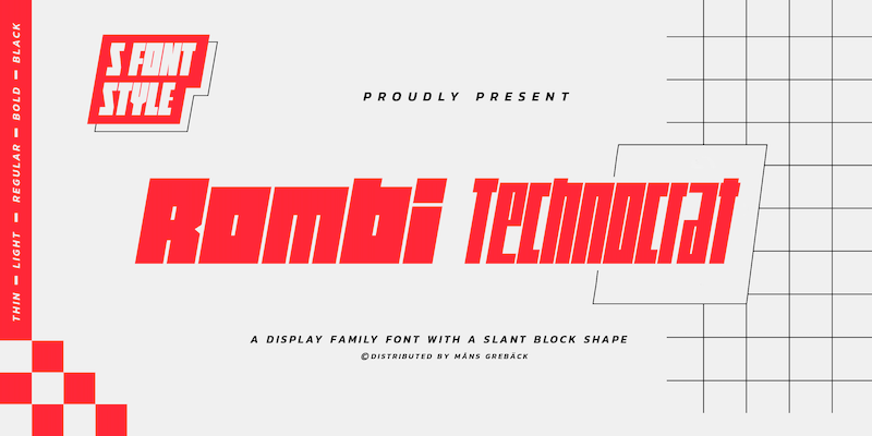 Rombi Technocrat Font