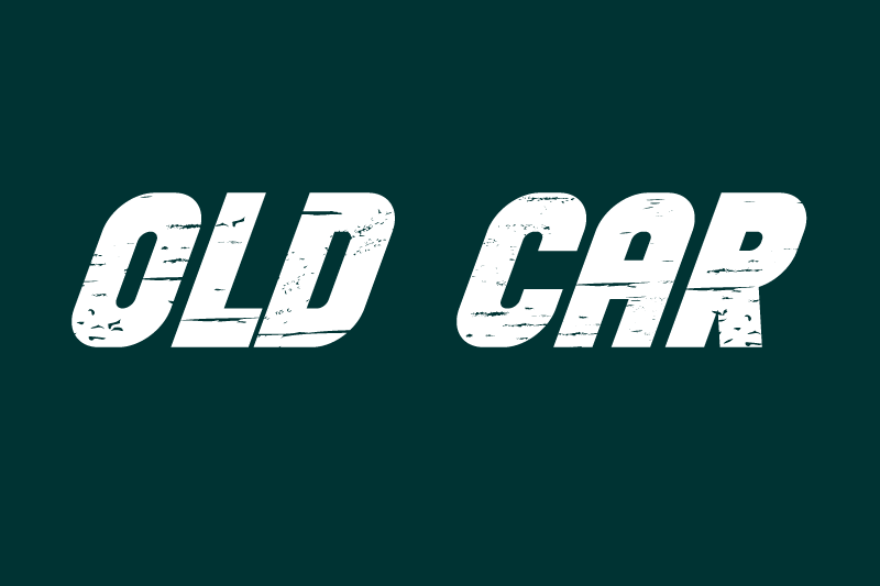 Old Car Font