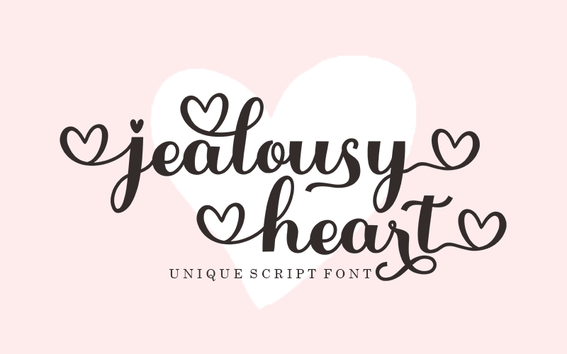 Jealousy Heart Font