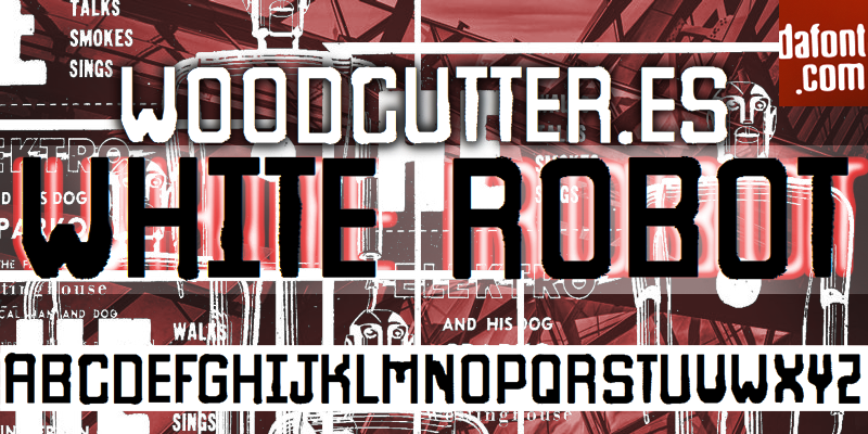 White Robot Font
