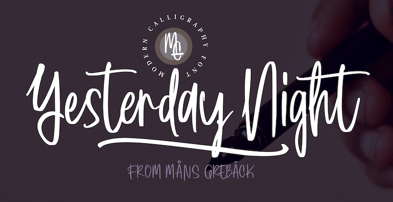 Yesterday Night Font