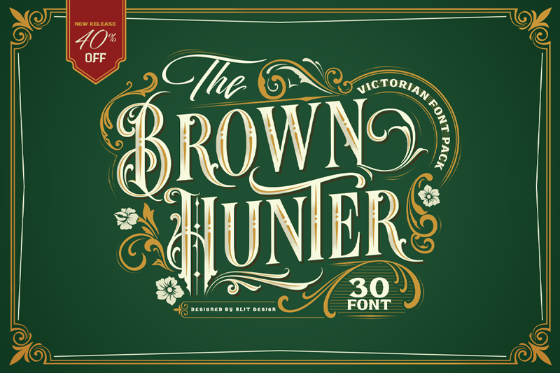 Brown Hunter Vic Font