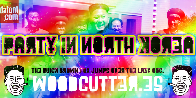 Party in North Korea Font
