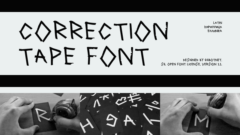 Correction Tape Font