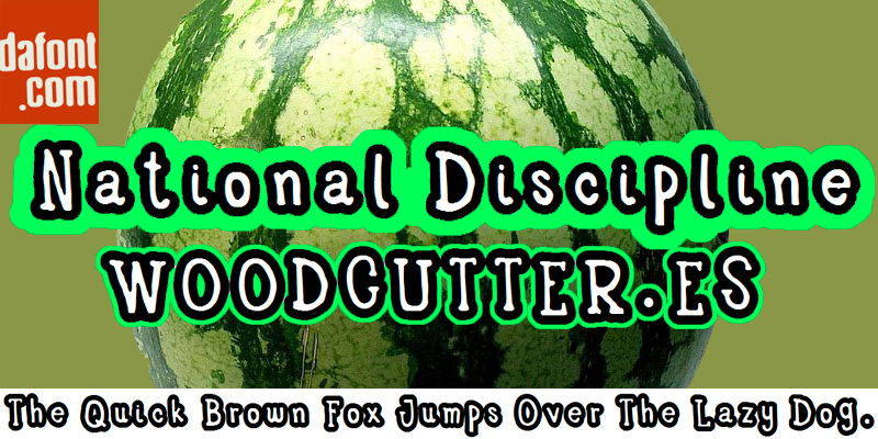 National Discipline Font