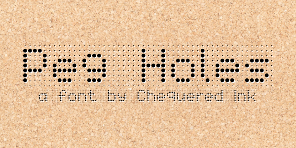 Peg Holes Font