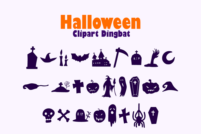 Halloween Clipart Font