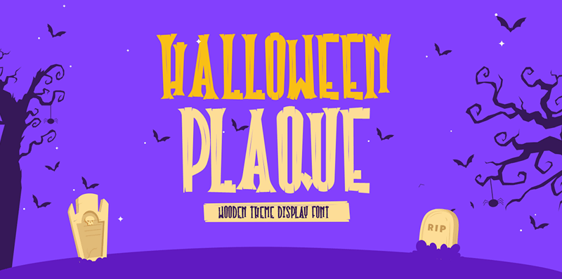 Halloween Plaque Font