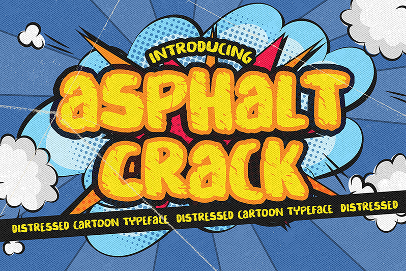 Asphalt crack Font