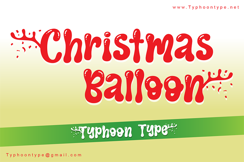Christmas Balloon Font