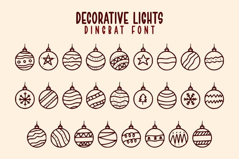 Decorative Lights Font