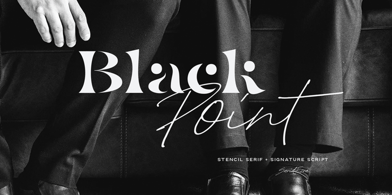 Black Point Serif Font