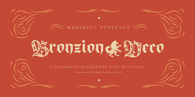 Bronzion Deco Font