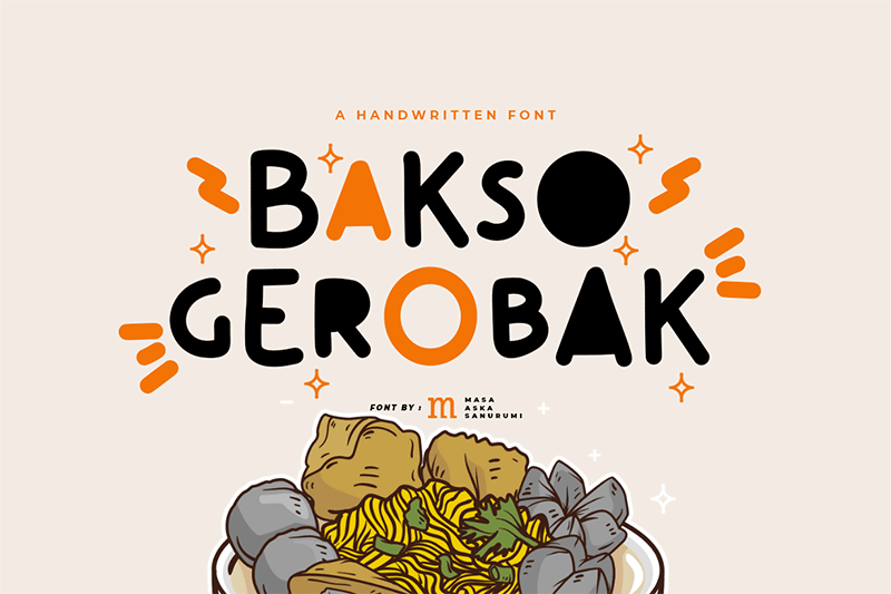 Bakso Gerobak Font