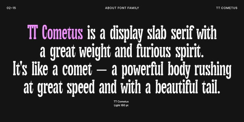 TT Cometus Font