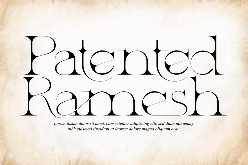 Patented Ramesh Font