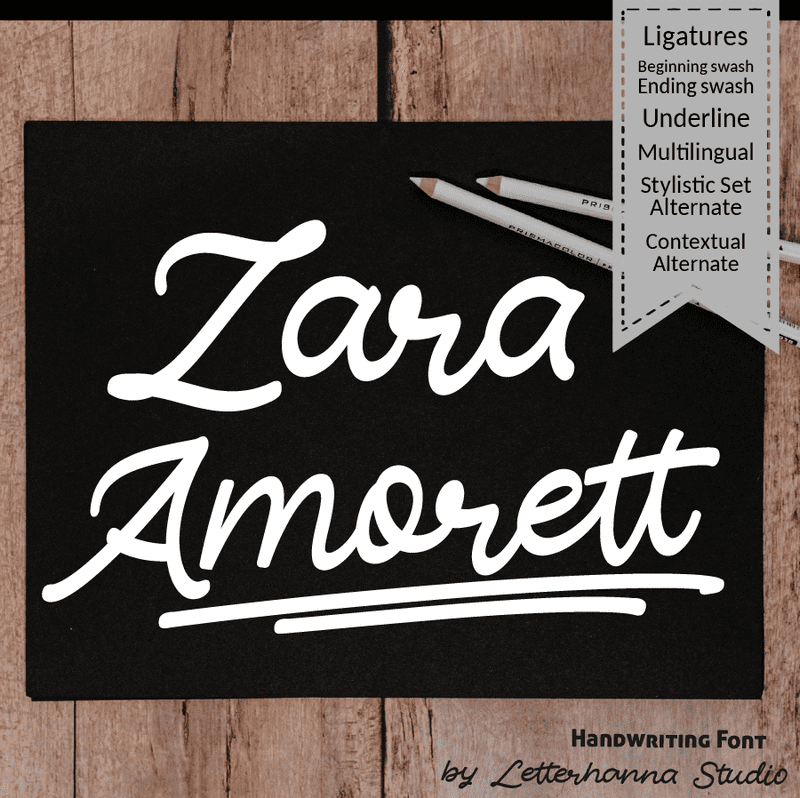 Zara Amorett Font