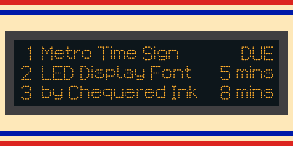 Metro Time Sign Font
