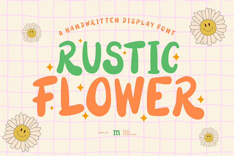 Rustic Flower Font
