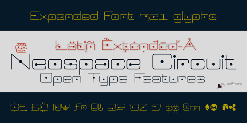 Neospace Circuit Font