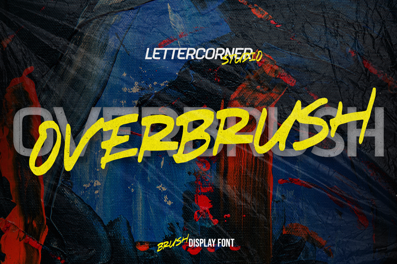 Overbrushing Sans Serif Font