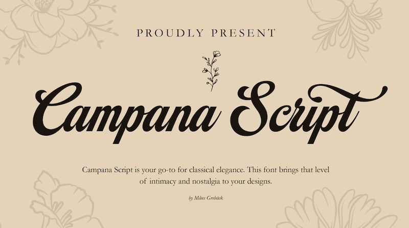 Campana Script Font