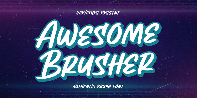 Awesome Brusher Font