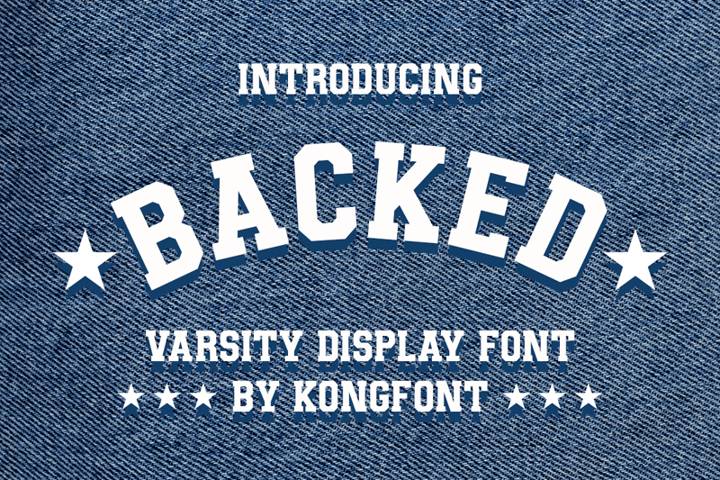 Backed Font