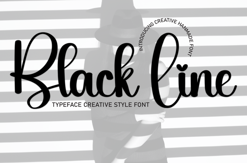Black Line Font