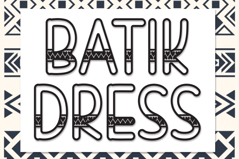 Batik Dress Font