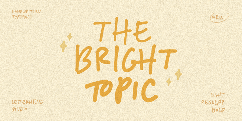 Bright Topic Font