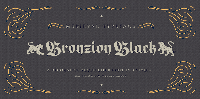 Bronzion Black Font
