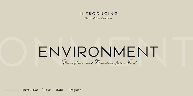 Environment Font