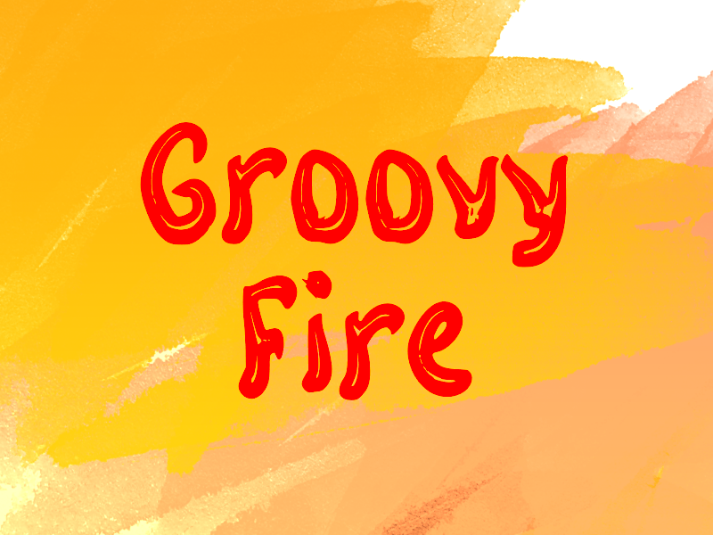 g Groovy Fire Font