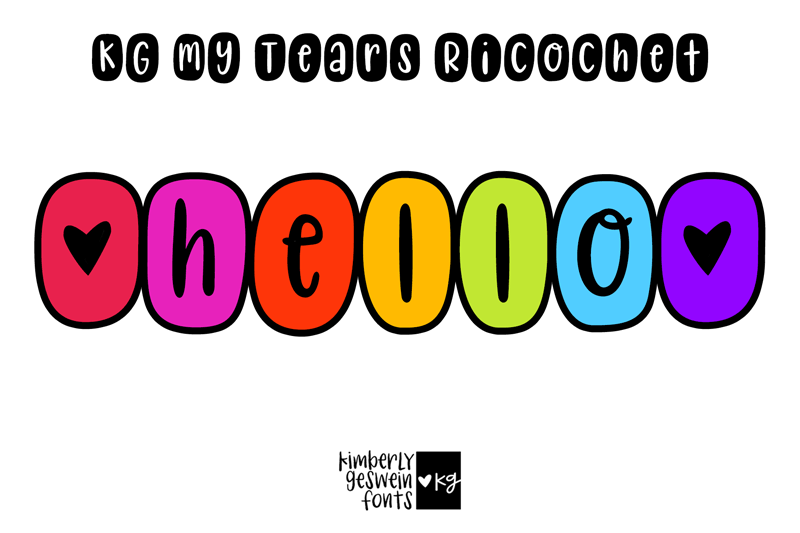 KG My Tears Ricochet Font