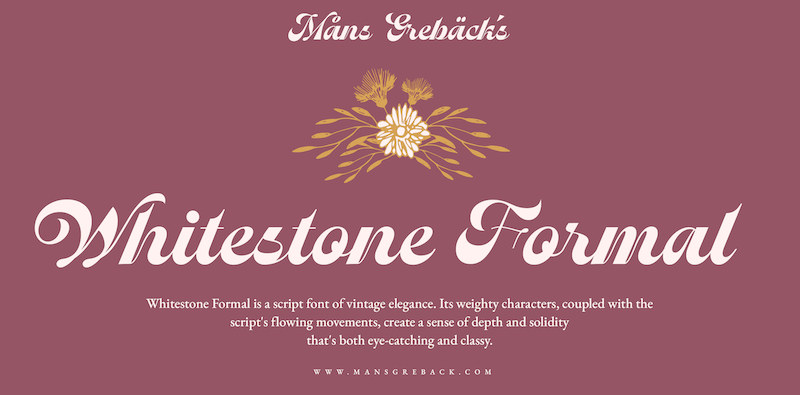 Whitestone Formal Font