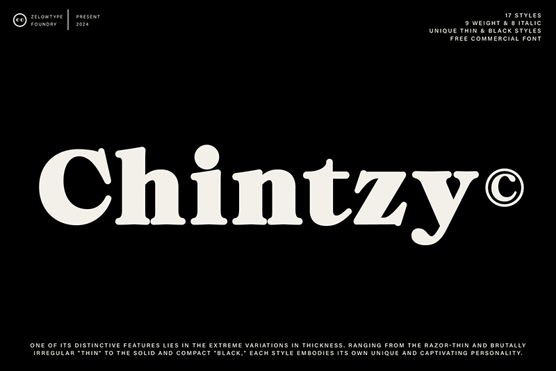 ZT Chintzy Heavy Font