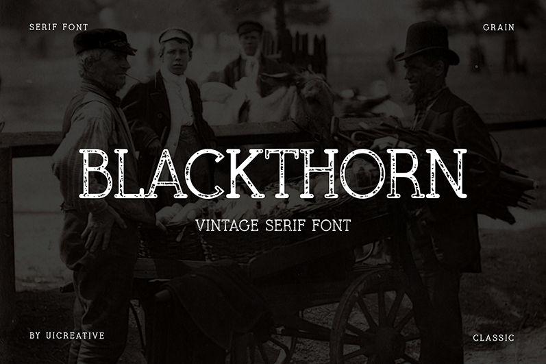 Blackthorn Script Typeface Font