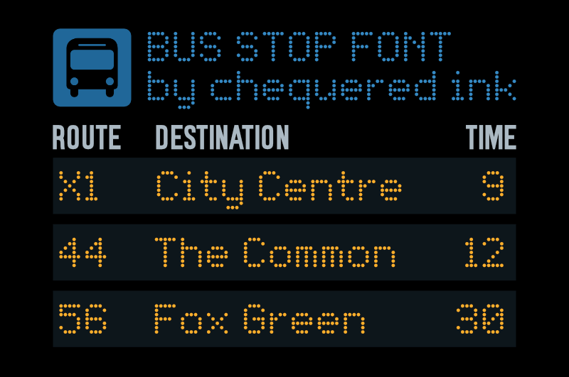 Bus Stop Font