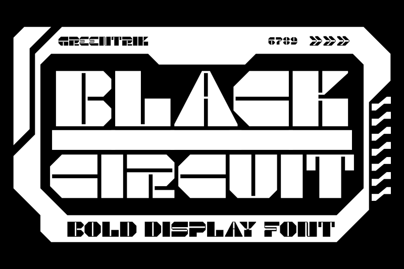 Black Circuit Font