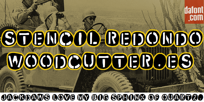 Stencil Redondo Font