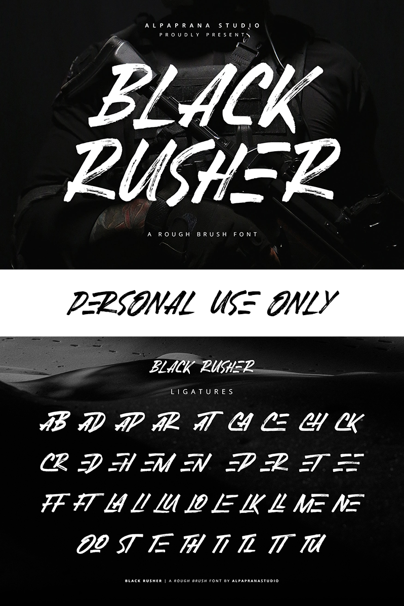 Black Rusher Font