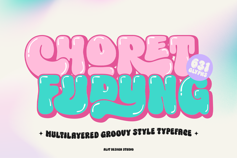 Choret Fudyng Bubble Font