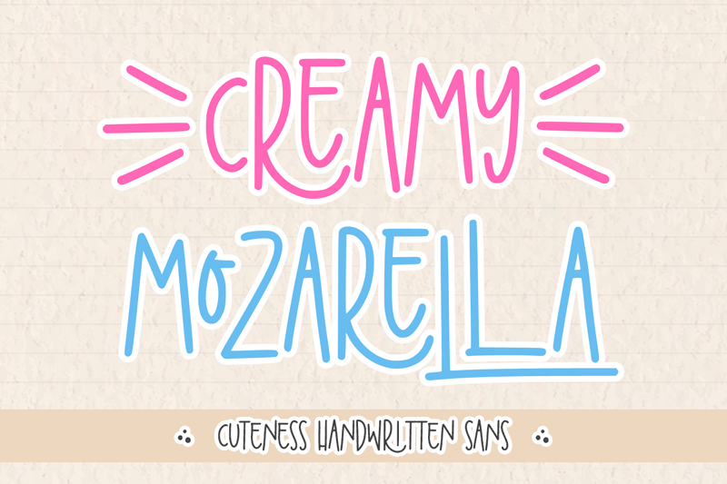 Creamy Mozarella Font